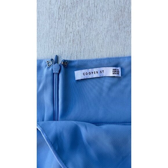 Women's Cooper St Lily Drape Sheath Dress Size 10 - Blue - Picture 13 of 16